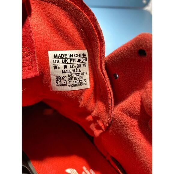 Adidas BB5039 Tubular Invader Red Suede Mid Top Sneaker Shoe Size 10.5 - Picture 5 of 7